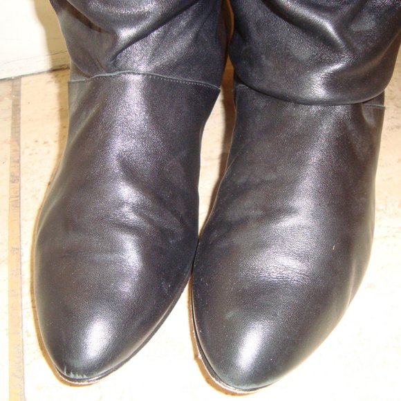 Golden Goose Black Leather And Silver Studded Flat Boots 9 - Picture 7 of 8